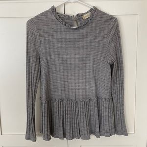 Altar’d State Gray and Black Babydoll top